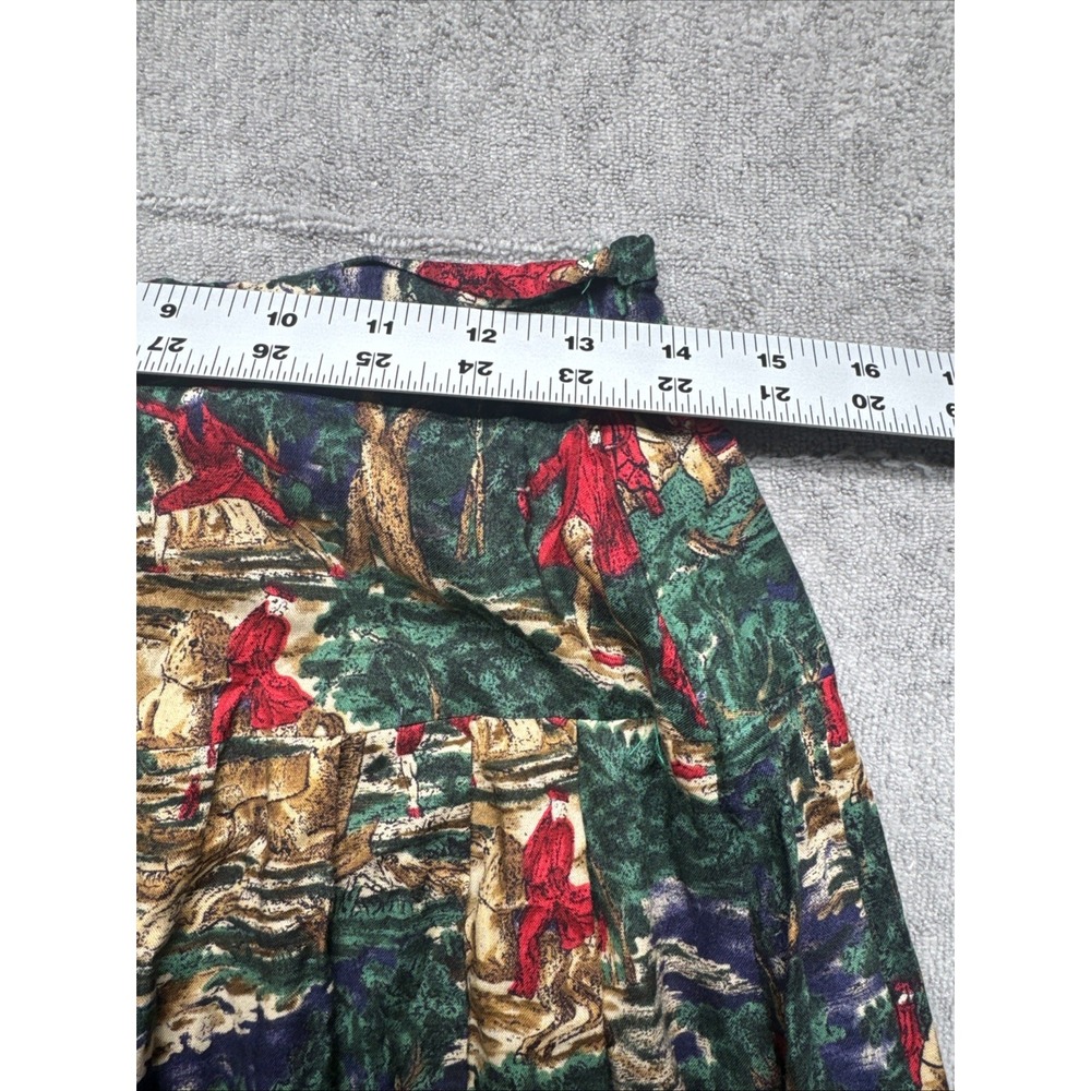 Vintage‎ Lanz Originals Women's Skirt Set 10 Forest Green Maxi Pleated Country - Picture 12 of 16